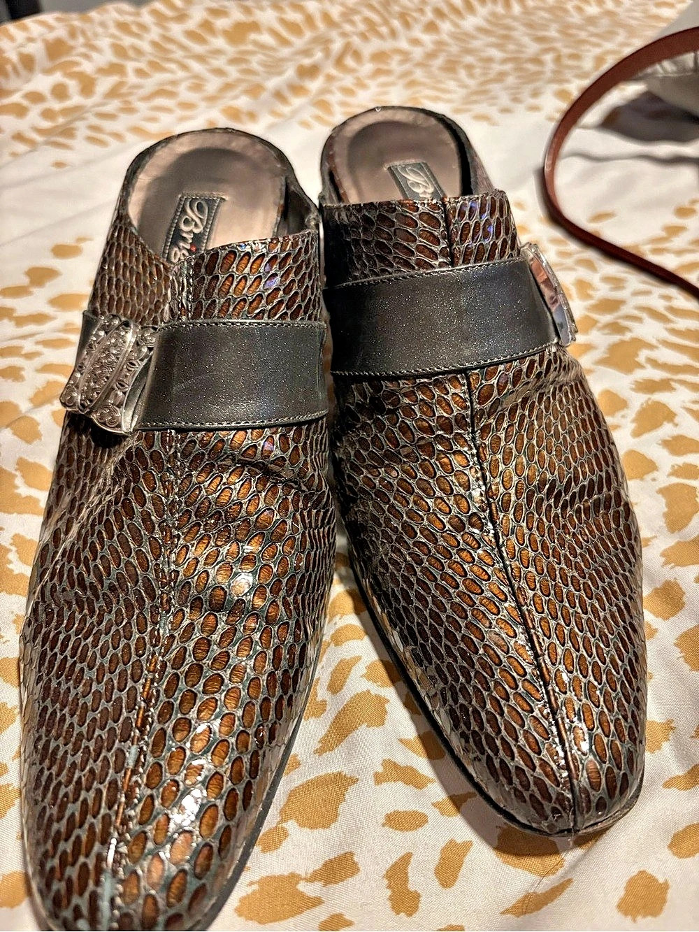 Brighton Rhyme Animal Print Mules US 8 M